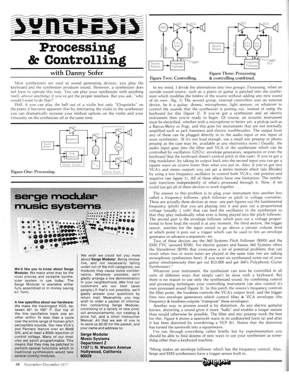 Column: Synthesis - Processing and Controlling.