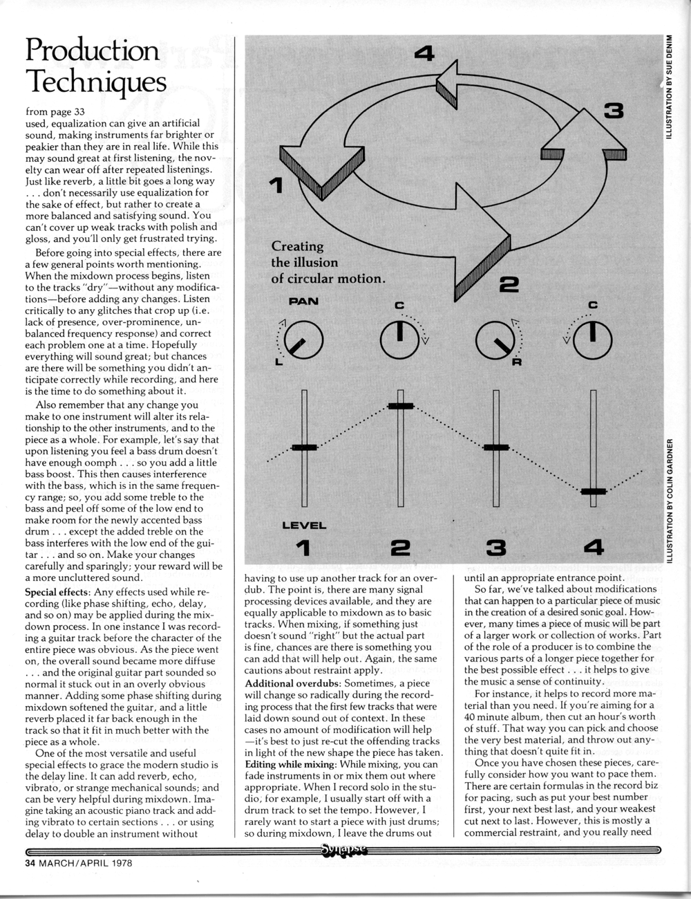 More Home Recording Production Techniques. Synapse - The Electronic Music Magazine.