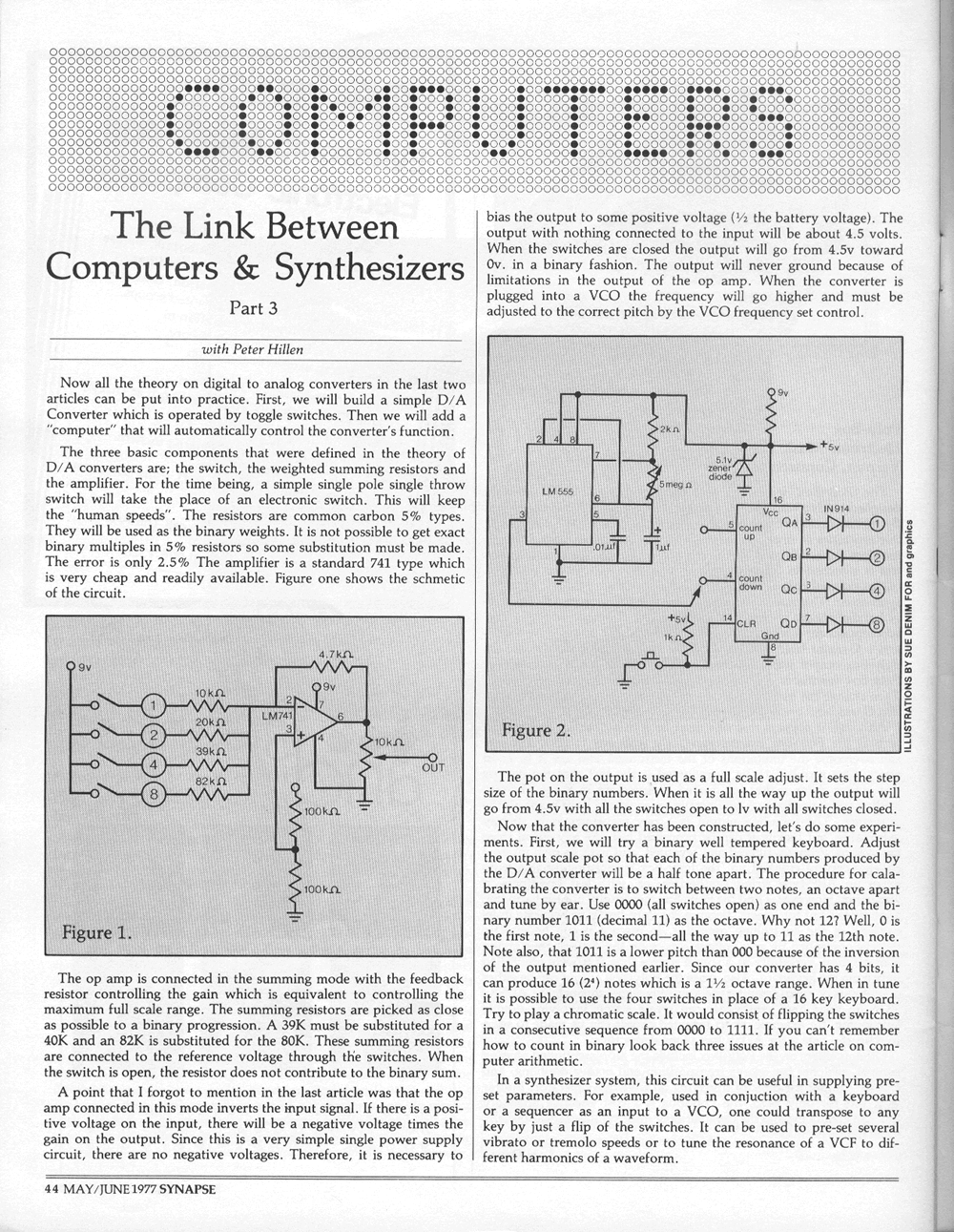 Synapse Computers Column. The Link Between Computers and Synthesizers, Pt. 3.