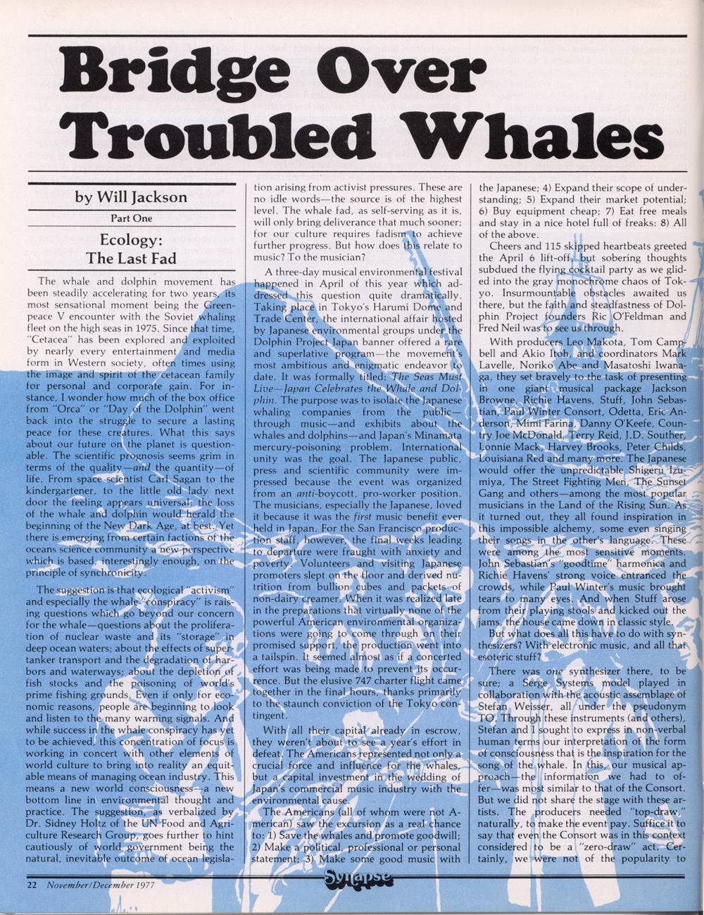 Bridge Over Troubled Whales.
