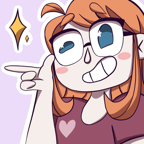 Mal winking in front of a purple background while firing one finger gun to the left.