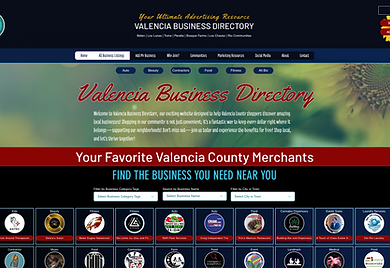 Valencia Business Directory Website Home Page