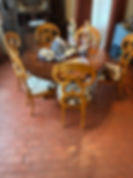 Atmospheric shot of mid-century modern furniture available at the estate sale.