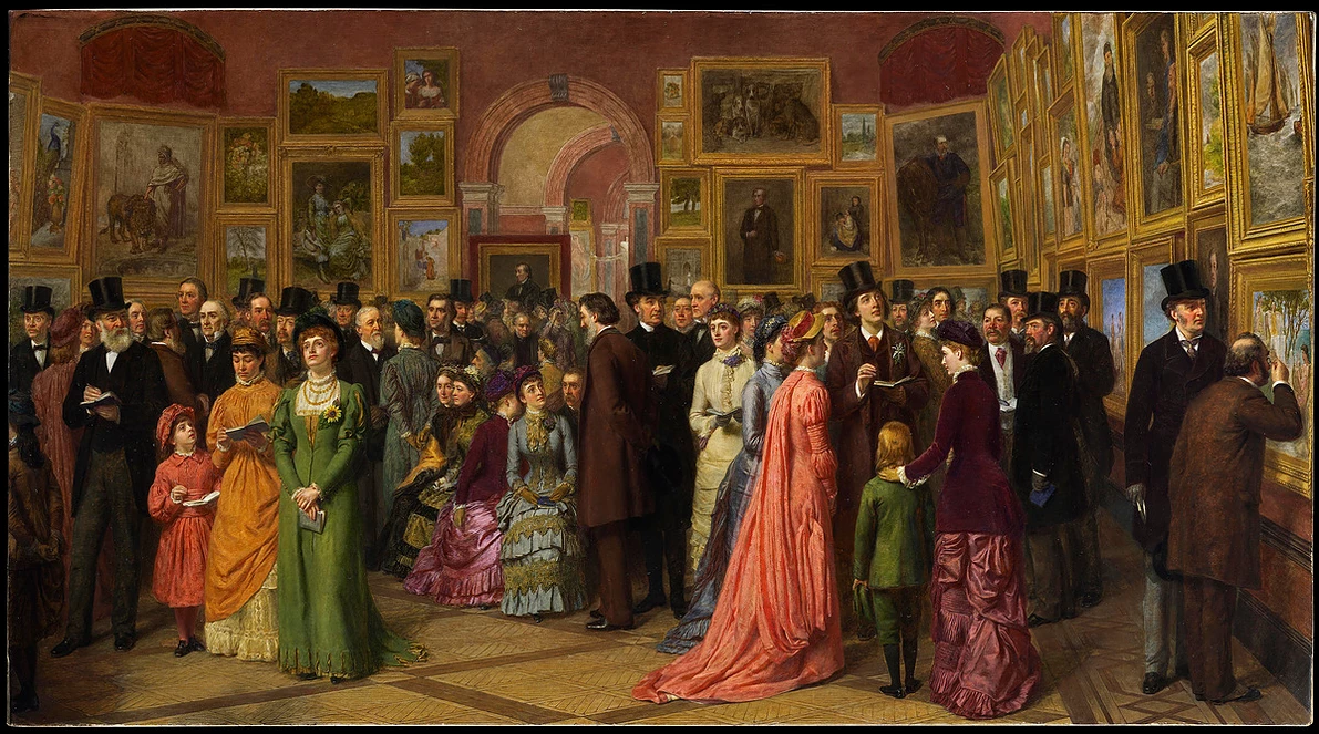 William_Powell_Frith_-_'A_Private_View_at_the_Royal_Academy,_1881'_(Martin_Beisly_Fine_Art