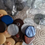 Thumbnail: Bottom centre view of Collection Of Shaped 1 Hole Buttons, Various Colours, Various Quantities