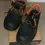 Thumbnail: Front view of the Steelite Black and Orange Ultra Safety Sandal S1p Size 13 EU 48 on the box