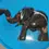 Thumbnail: Right side view of the Carved Elephant Mixed Marble Figurine