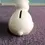 Thumbnail: Rear view of the Vintage Russ Cream Coloured June Piggy Bank With Rosy Cheeks
