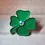 Thumbnail: Front view of the 4 Leaf Green Clover With Rhinestone Centre Pin Badge