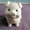 Thumbnail: Front view of the Vintage Russ Cream Coloured June Piggy Bank With Rosy Cheeks