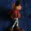 Thumbnail: Side top view of the Retro Reindeer With Long Beaded Legs suitable to sit on a shelf