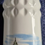 Thumbnail: Front top view of the Austrian 23cm White Column Vase With Gold Rim