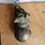 Thumbnail: Top view of the Bronze Effect Pig Lying Down