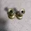 Thumbnail: Top view of the x2 Brass Miniature Candle Stick Holders