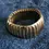 Thumbnail: Front top view of the Art Deco Gold Tone Adjustable Metal Bracelet