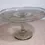 Thumbnail: Angled front and top view of the Vintage Clear Cut Glass Round Cake Stand