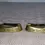 Thumbnail: Front view of heels together of the x2 Brass Slippers Ash Trays Ornaments