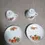 Thumbnail: Top view showing the front of the saucers and the base of the cups