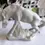 Thumbnail: Front view of the Mid Century White Italian Horse Figurine