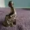 Thumbnail: Left side view of the Royal Hampshire Victorian Woman Sitting In Chair Plated Pewter Figurine