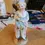Thumbnail: Front view of the Conte German Boy Leaning against a Tree Figurine