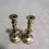 Thumbnail: Rear view of the x2 Brass Miniature Candle Stick Holders
