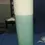 Thumbnail: Rear view of the 2 Tone Teal and Cream Oblong Vase