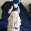 Thumbnail: Rear view of the Leonardo Collection Lady With Her Dog in Classic Blue and White Colours