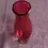 Thumbnail: Angled front view of the Dartington Ruby Clear Glass Vase