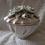Thumbnail: Front view of the Beautiful Ceramic Floral Trinket Box/Pot with Lid, White/Pink/Gold Gilt