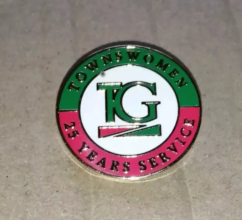 Front view of the Towns Women 25 Years Of Service Badge