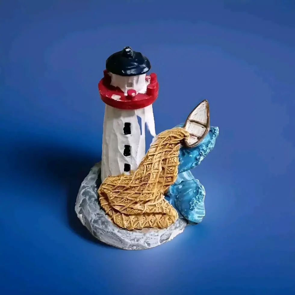 Front view of the Beautiful Vintage Resin Light House