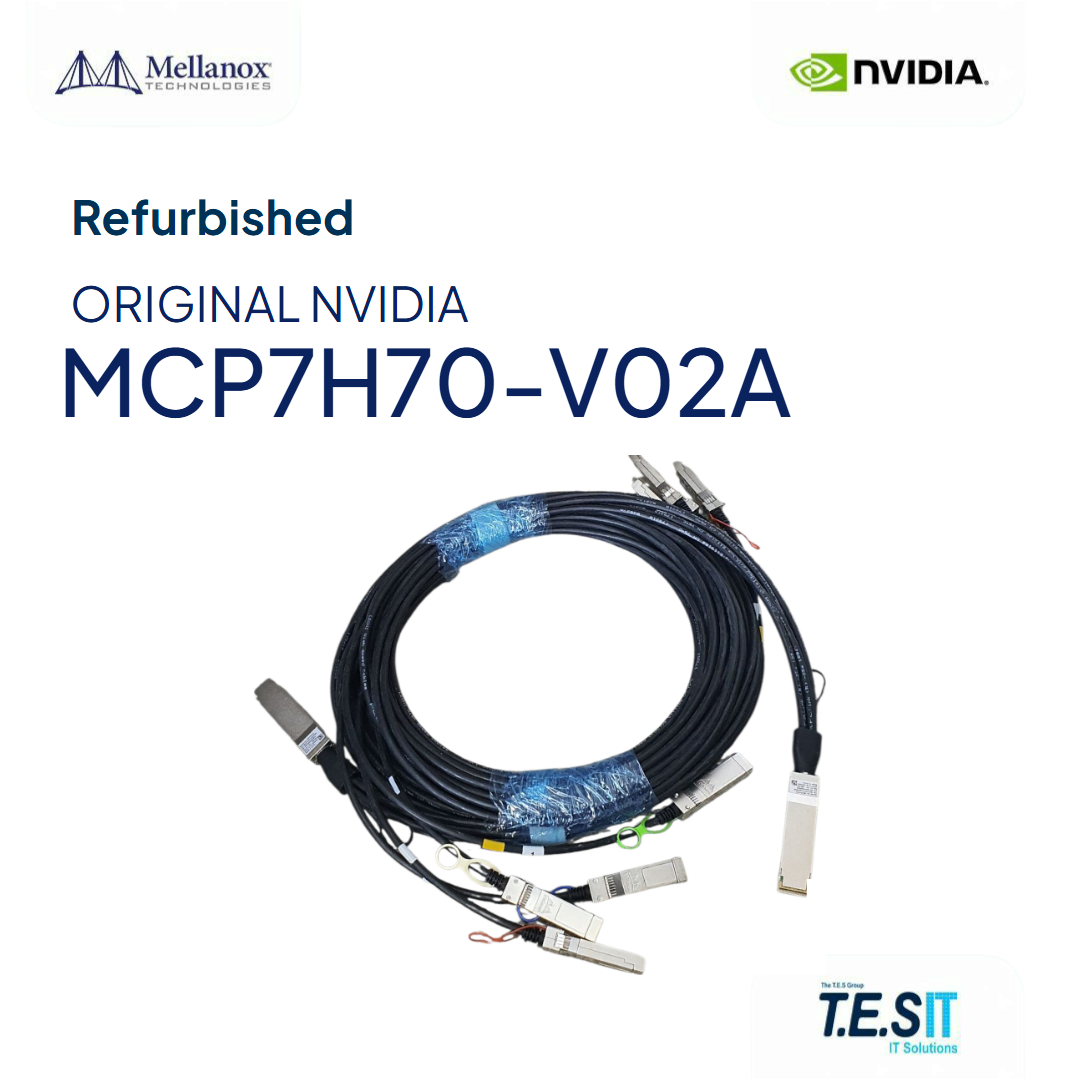 NVIDIA Mellanox MCP7H70-V02A 200GbE QSFP56 to 4x50GbE SFP56 DAC Splitter 2.5m