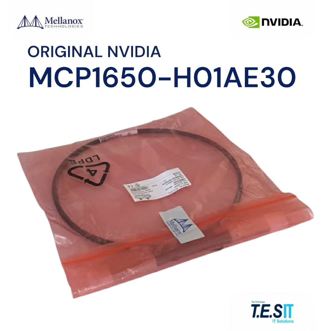 NVIDIA Mellanox® MCP1650-H01AE30 QSFP56 1.5m copper HDR up to 200Gb/s 30 AWG
