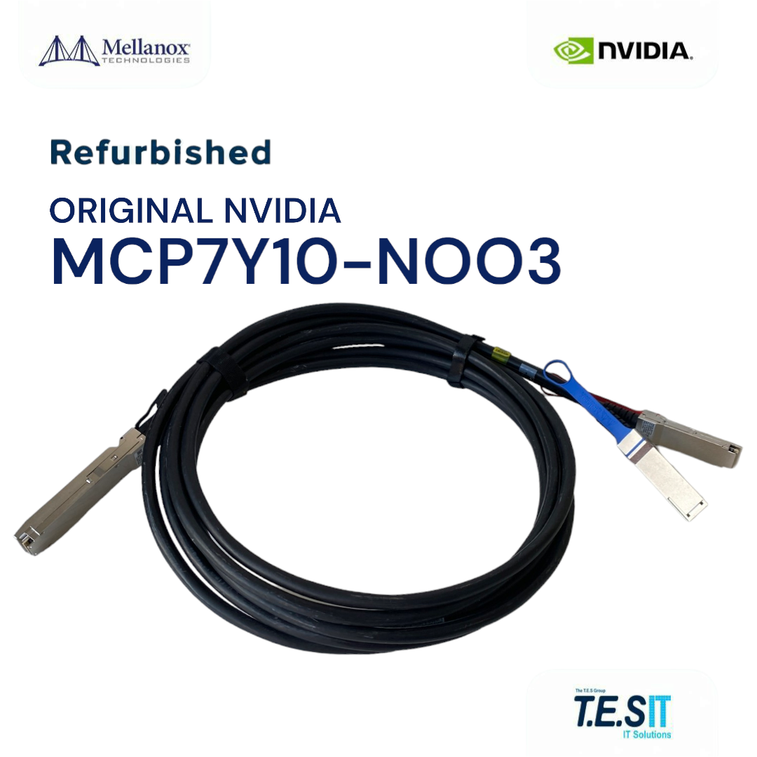 NVIDIA Mellanox® MCP7Y10-N003 OSFP 800G to 2x400G QSFP112 NDR DAC 3m