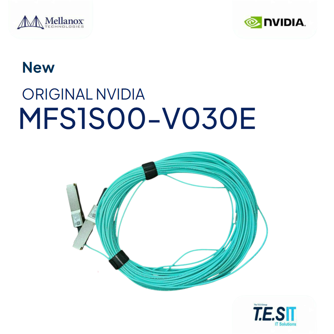 NVIDIA Mellanox MFS1S00-V030E LinkX 200GbE QSFP56 30m Active Optical Cable
