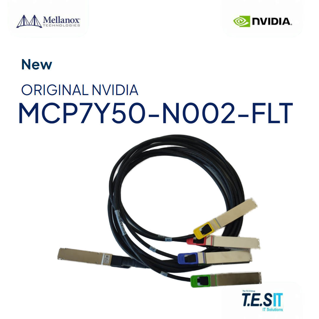 NVIDIA Mellanox MCP7Y50-N002-FLT NDR 800G OSFP to 4x OSFP NDR200 DAC Cable 2m