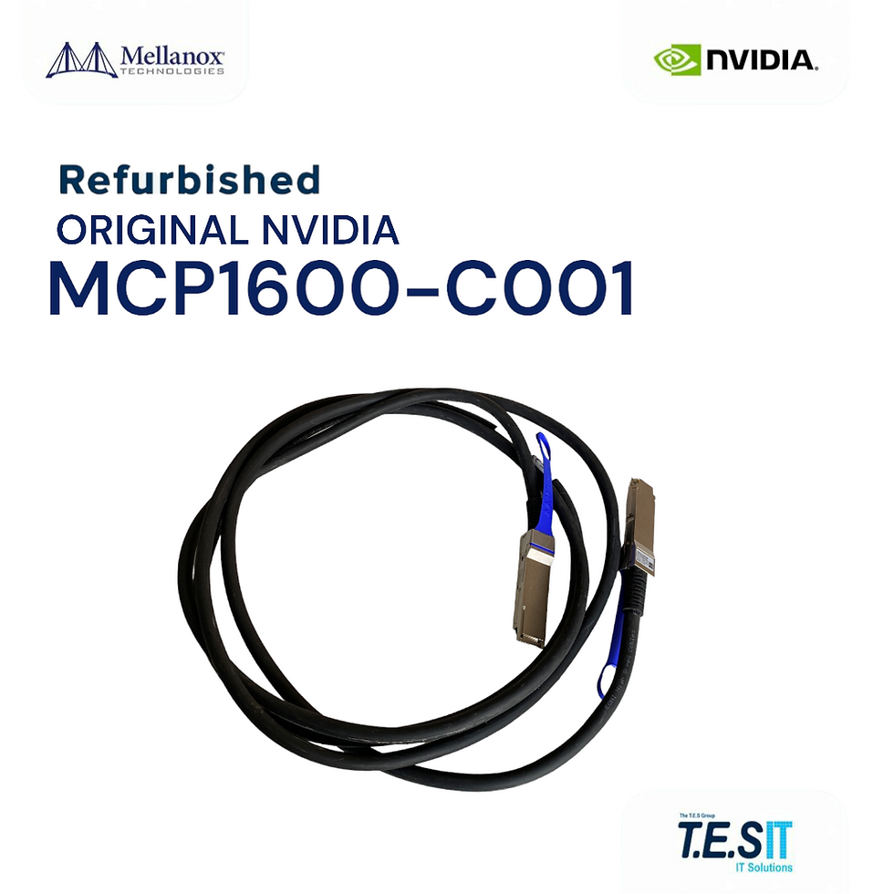 Thumbnail: NVIDIA Mellanox® MCP1600-C001 QSFP28 100GbE DAC 1m 30AWG PVC (Lot of 3)