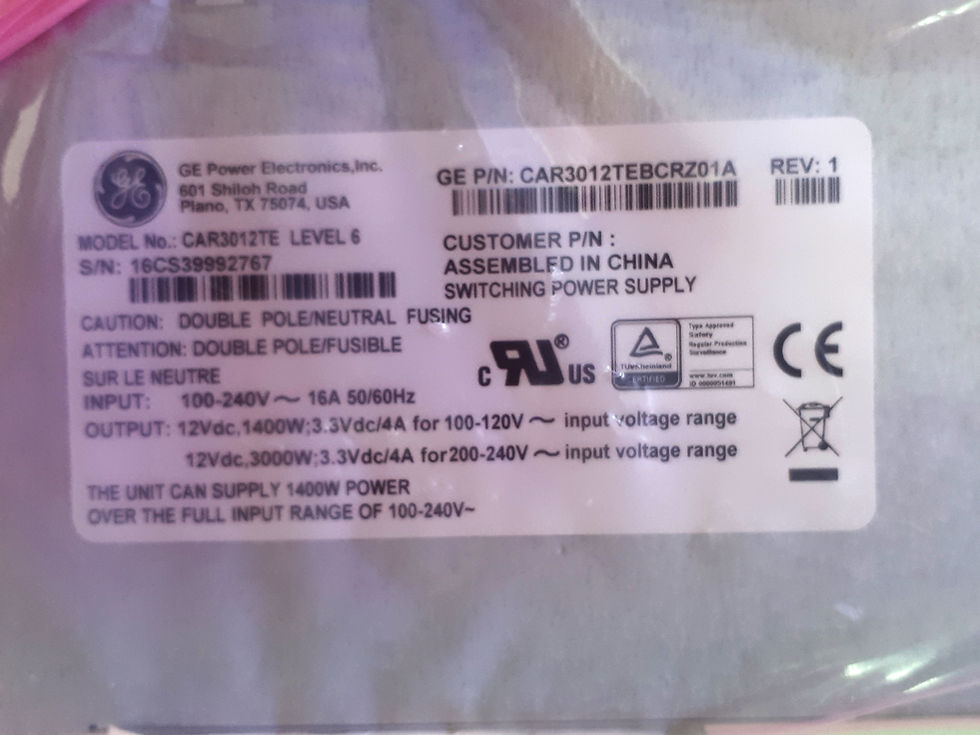 Thumbnail: General Electric CAR3012TE 3000W AC-DC PSU 90-264VAC In 12VDC Out