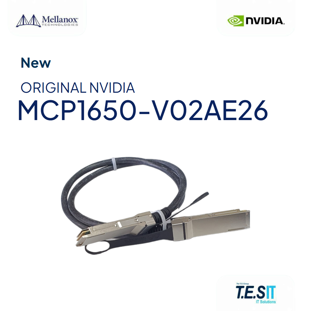 NVIDIA Mellanox MCP1650-V02AE26 200GbE QSFP56 Passive Copper Cable 2.5m