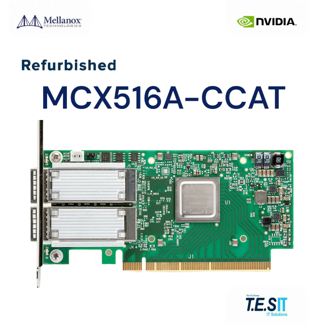 NVIDIA Mellanox® MCX516A-CCAT ConnectX-5 EN 100GbE Dual-Port PCIe x16