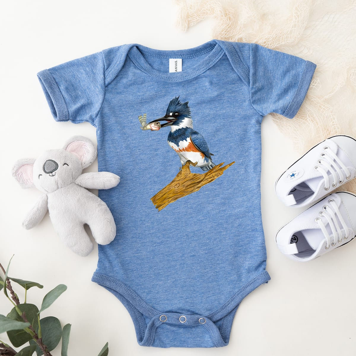 Belted Kingfisher - Baby One Piece