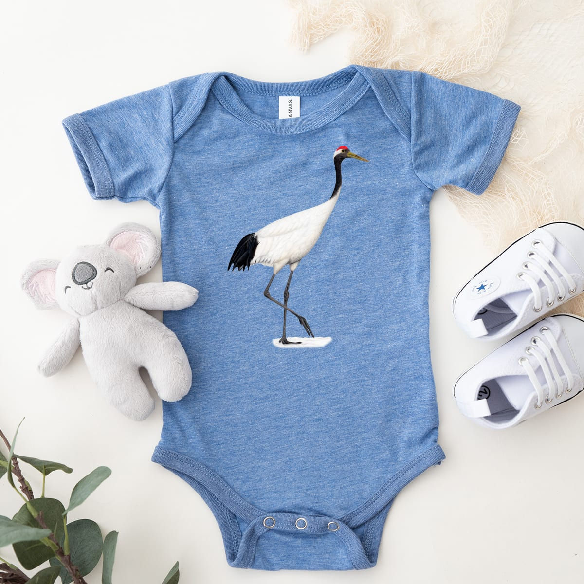 Red-crowned Crane - Baby One Piece