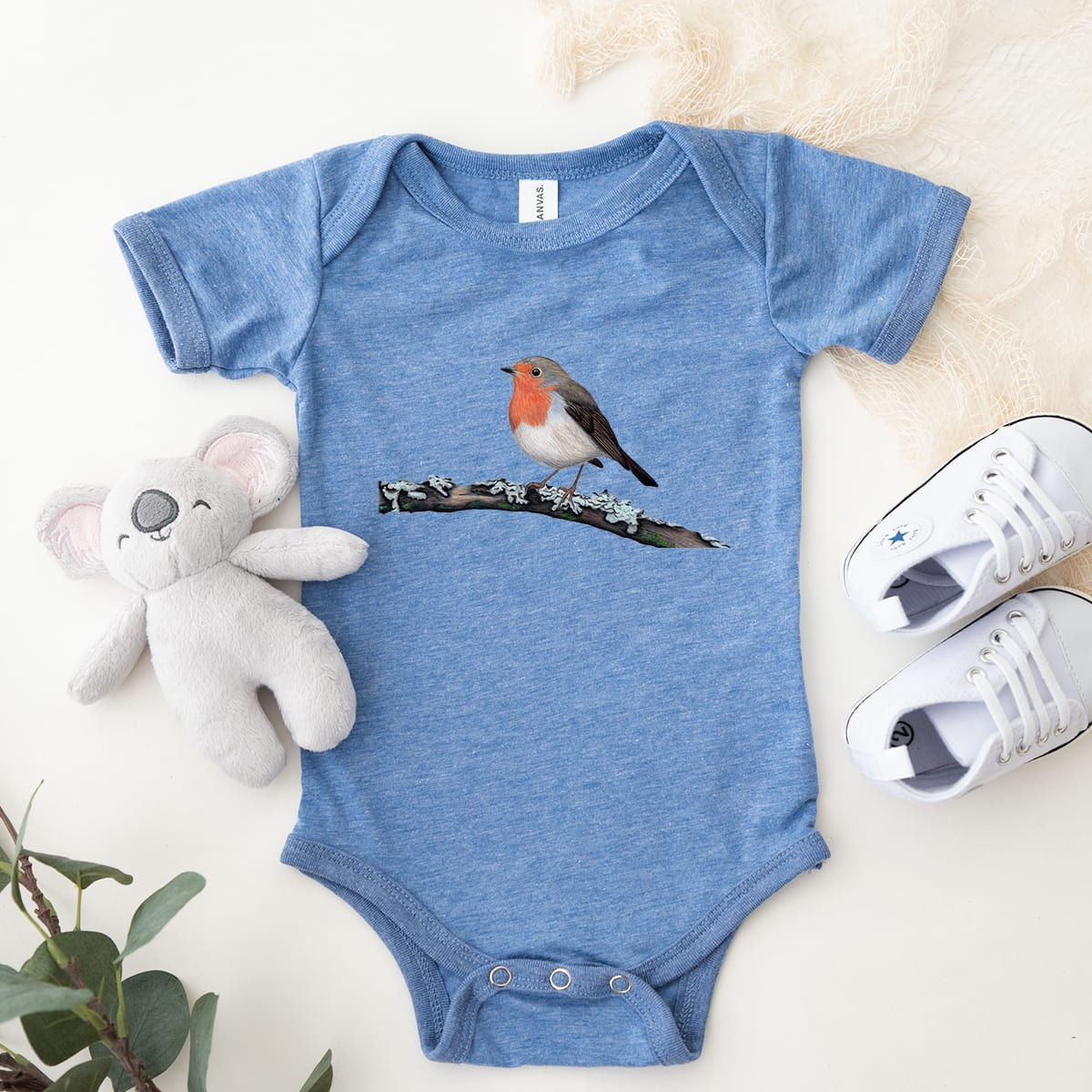 European Robin - Baby One Piece