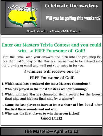 Golf Course Email Marketing Seasonal Template