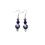 Thumbnail: Silver Amethyst Bead Lotus Earring