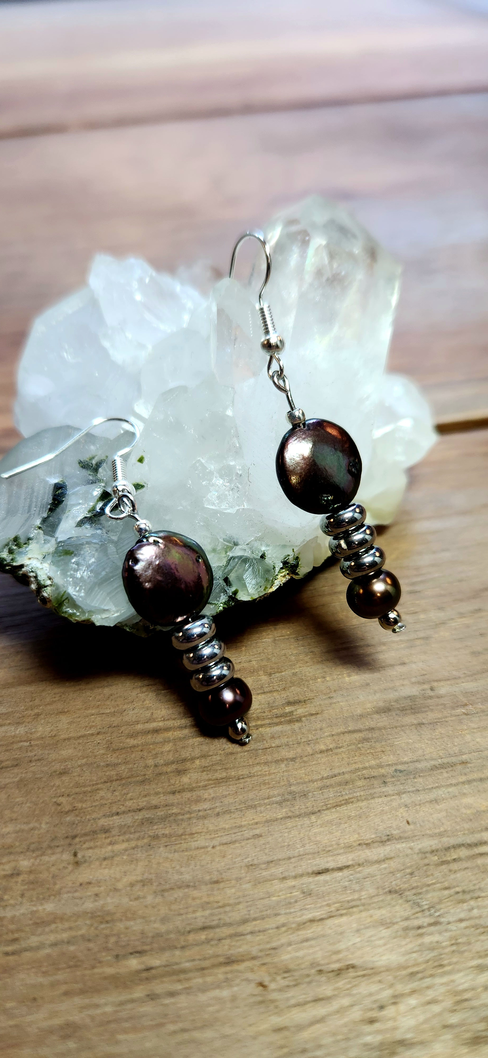 Peacock Pearl Earrings
