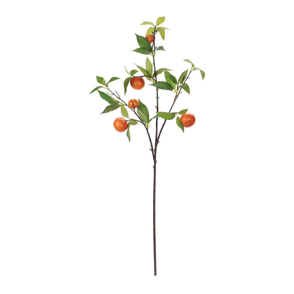 Thumbnail: Orange Fruit Foliage Branch (Set of 6)