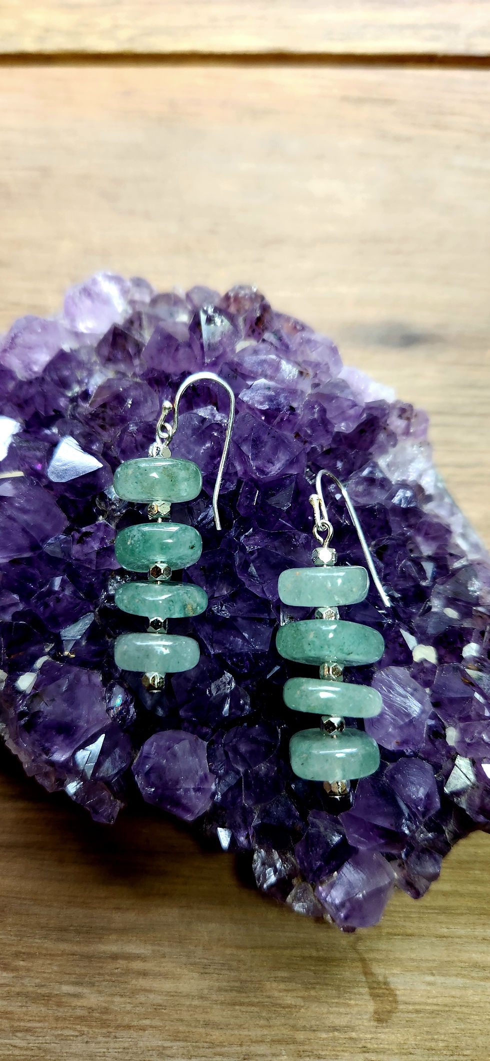 Thumbnail: Fluorite Silver Earrings