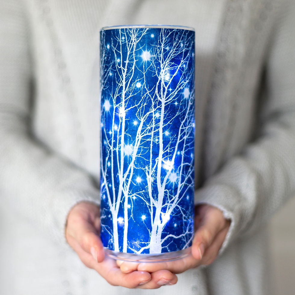 Thumbnail: Large Starry Night Cyanotype Vase